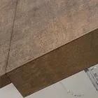 Udtrækbart spisebord til 255 cm i plexiglas og træ lavet i Italien - Francoise Viadurini