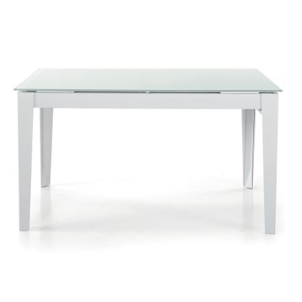 Spisebord kan forlænges til 380 cm i glas og metal 16 sæder - Fiorentino Viadurini