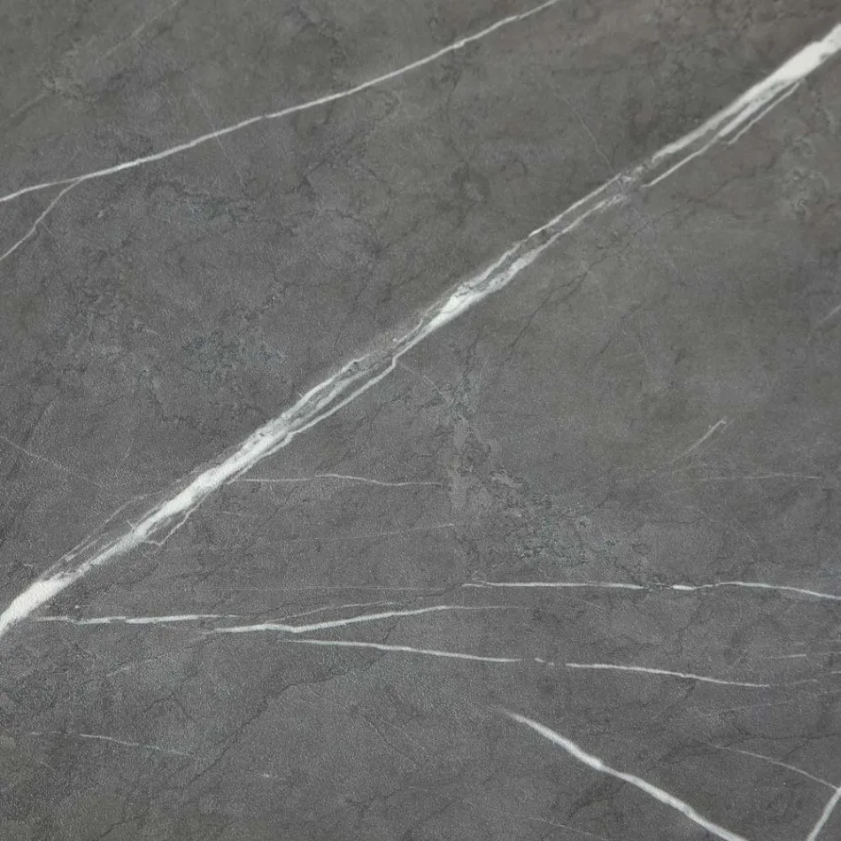 Udtrækbart spisebord Op til 165 cm i stål og melamintræ - Veneto Viadurini