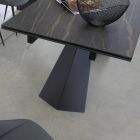 Udtrækbart spisebord op til 270 cm med keramisk glasplade - Trasimeno Viadurini