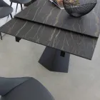 Udtrækbart spisebord op til 270 cm med keramisk glasplade - Trasimeno Viadurini