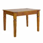 Udtrækkeligt spisebord op til 290 cm i massivt træ Homemotion - Carbo Viadurini