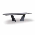 Udtrækkeligt spisebord Op til 294 cm i Gres og metal fremstillet i Italien - Nuzzio Viadurini