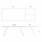 Udtrækkeligt spisebord Keramisk top op til 2,8 m Lavet i Italien - Paoluccio Viadurini