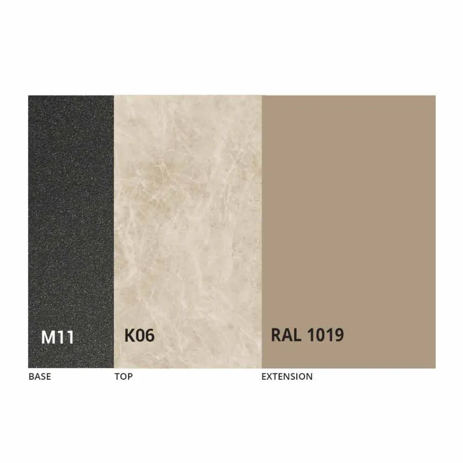 Udtrækkeligt spisebord Keramisk top op til 2,8 m Lavet i Italien - Paoluccio Viadurini