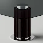 Spisebord med firkantet glasplade og træunderlag Lavet i Italien - Kuadro Viadurini