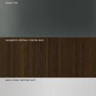 Spisebord med firkantet glasplade og træunderlag Lavet i Italien - Kuadro Viadurini