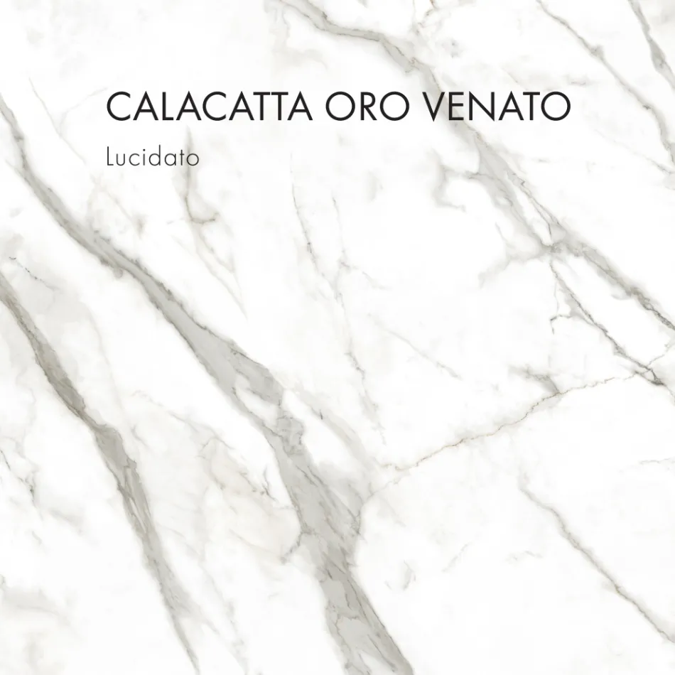 Spisebord med rund plade i porcelænsstentøj Fremstillet i Italien - Emilio Viadurini