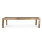 Spisebord i genbrugt Elm Wood Classic Design Homemotion - Badia Viadurini