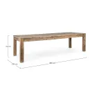 Spisebord i genbrugt Elm Wood Classic Design Homemotion - Badia Viadurini