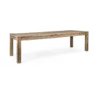 Spisebord i genbrugt Elm Wood Classic Design Homemotion - Badia Viadurini