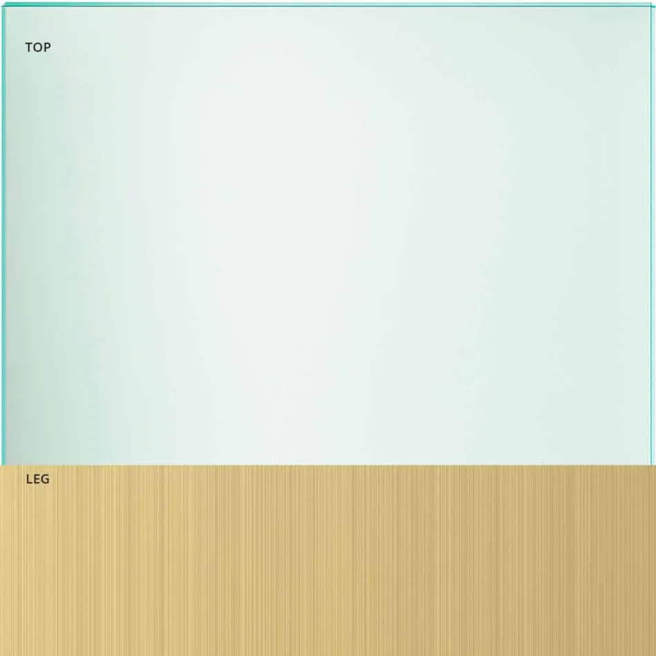 Spisebord i gennemsigtigt glas og metal Forskellige farver 5 størrelser - Aschio Viadurini