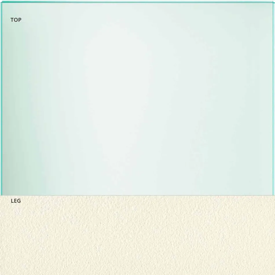 Spisebord i gennemsigtigt glas og metal Forskellige farver 5 størrelser - Aschio Viadurini