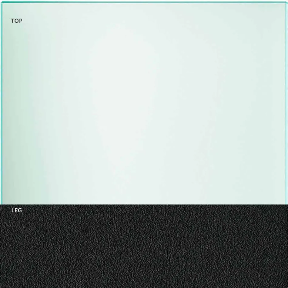 Spisebord i gennemsigtigt glas og metal Forskellige farver 5 størrelser - Aschio Viadurini