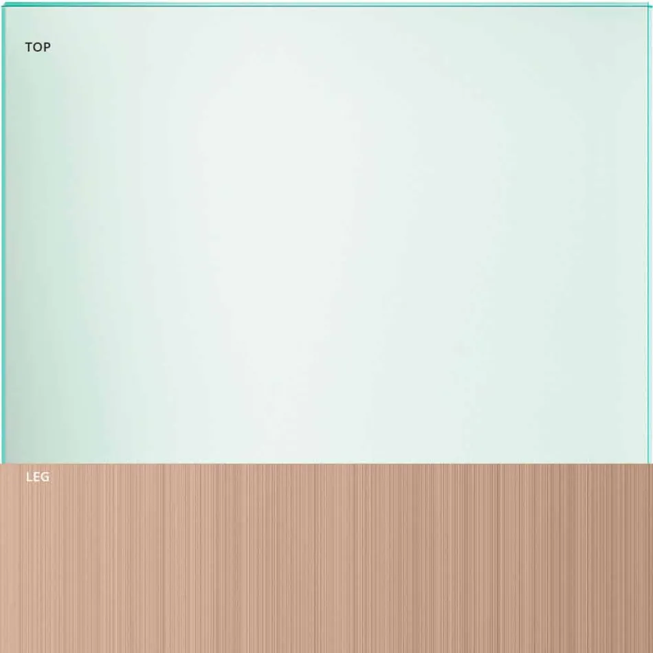 Spisebord i gennemsigtigt glas og metal Forskellige farver 5 størrelser - Aschio Viadurini