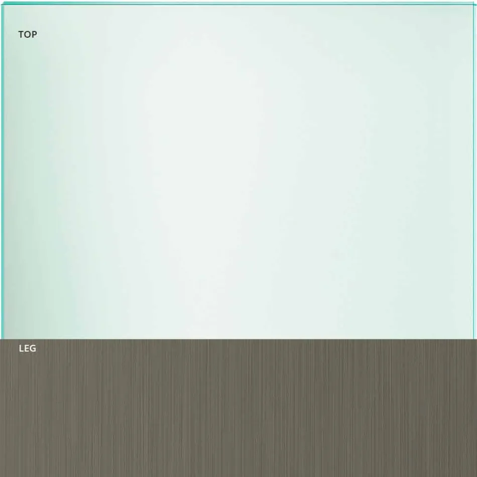 Spisebord i gennemsigtigt glas og metal Forskellige farver 5 størrelser - Aschio Viadurini