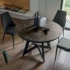 Rundt spisebord med udtrækbar plade til 180 cm Fremstillet i Italien - Muschio Viadurini