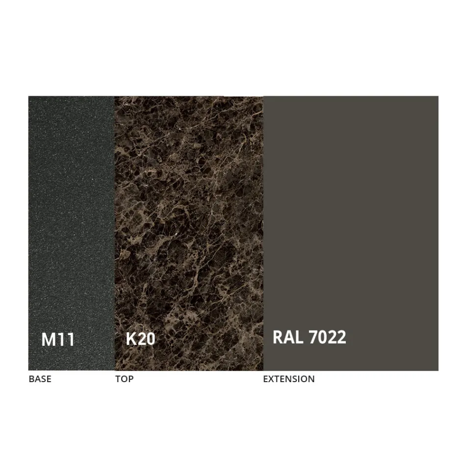 Rundt spisebord med udtrækbar plade til 180 cm Fremstillet i Italien - Muschio Viadurini