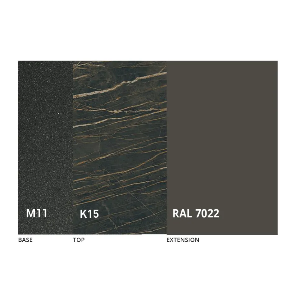 Rundt spisebord med udtrækbar plade til 180 cm Fremstillet i Italien - Muschio Viadurini