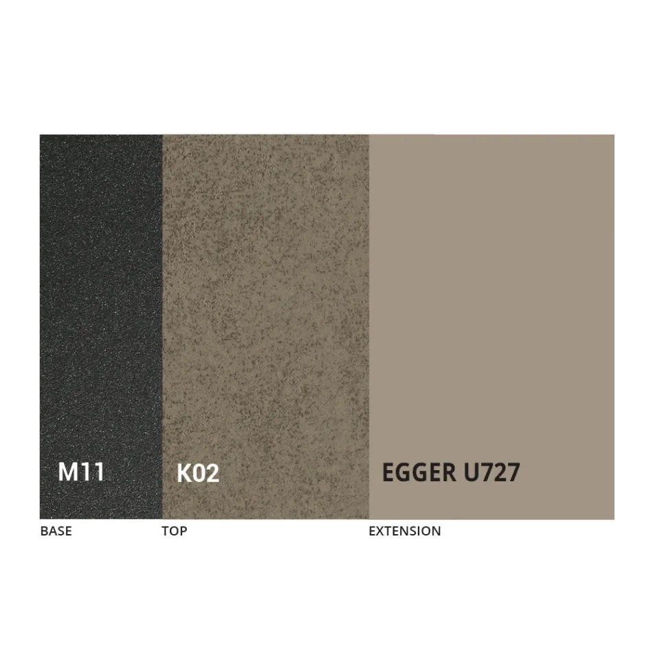 Rundt spisebord, der kan forlænges til 270 cm i keramik Made in Italy - Muschio Viadurini