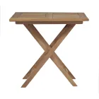 Firkantet Havebord 80x80 cm Fremstillet af Teak - Amico Viadurini