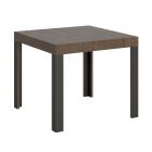 Firkantet bord, der kan forlænges til 246 cm i træ og jern Fremstillet i Italien - Ocean Viadurini