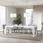 Firkantet bord, der kan forlænges til 440 cm i træ lavet i Italien - blomst Viadurini