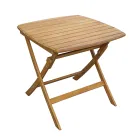 Firkantet udendørsbord lavet af akacietræ - solnedgang Viadurini