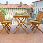 Rektangulært havebord 120x70 cm Fremstillet af teaktræ - Alba Viadurini