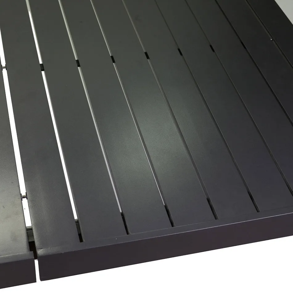 Rektangulært bord med udtræk til 240 cm til udendørs brug i aluminium - Sheet Viadurini