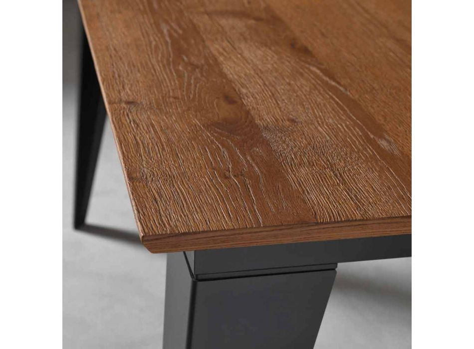 Rektangulært udtrækkeligt bord Op til 2,2 m træplade Fremstillet i Italien - Alicia Viadurini