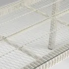 Rektangulært udendørsbord i polyrattan og glas - Gigi Viadurini