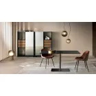 Moderne rektangulært bord i røget eller ekstrem lysglas fremstillet i Italien - Dolce Viadurini