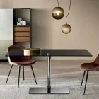 Moderne rektangulært bord i røget eller ekstrem lysglas fremstillet i Italien - Dolce Viadurini