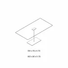 Moderne rektangulært bord i røget eller ekstrem lysglas fremstillet i Italien - Dolce Viadurini