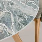 Rundt udendørsbord i ikonisk Ciprus-keramik Lavet i Italien - Pegaso Viadurini