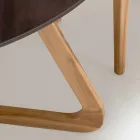 Rundt udendørsbord i Metal Corten Keramik Fremstillet i Italien - Pegaso Viadurini