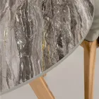 Rundt udendørsbord i Orobico Luxe Keramik Fremstillet i Italien - Pegaso Viadurini