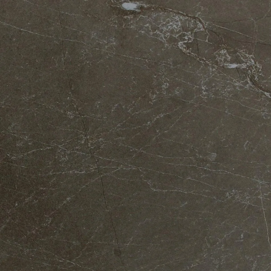 Rundt udendørsbord i Pulpis Brown Keramik Fremstillet i Italien - Pegaso Viadurini