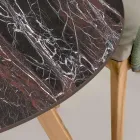 Rundt udendørsbord i rød keramik Domus Made in Italy - Pegaso Viadurini