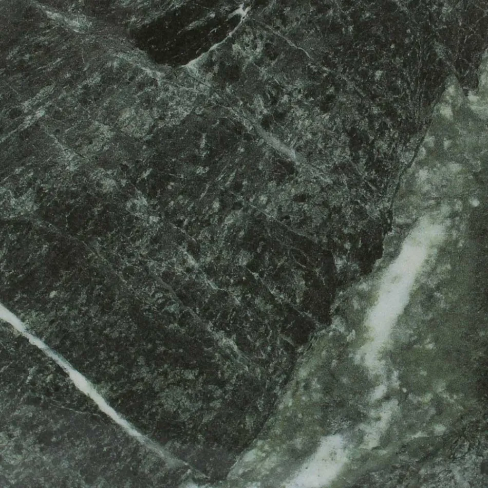 Rundt udendørsbord i grøn keramik Frankrig Made in Italy - Pegaso Viadurini