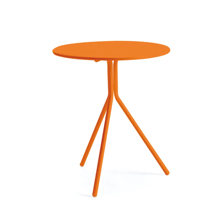 Rundt havebord i galvaniseret stål lavet i Italien - Ralph Viadurini