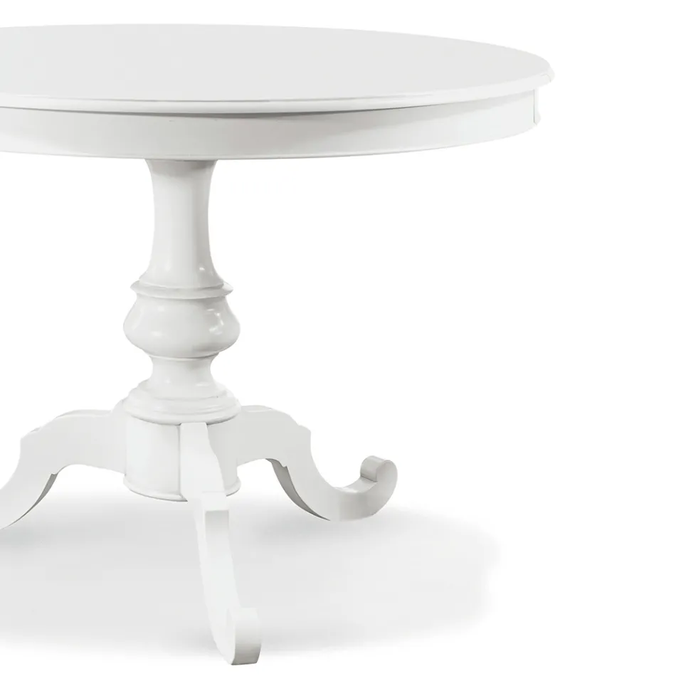 Rundt udtrækbart stuebord i træ lavet i Italien - Vittoria Viadurini