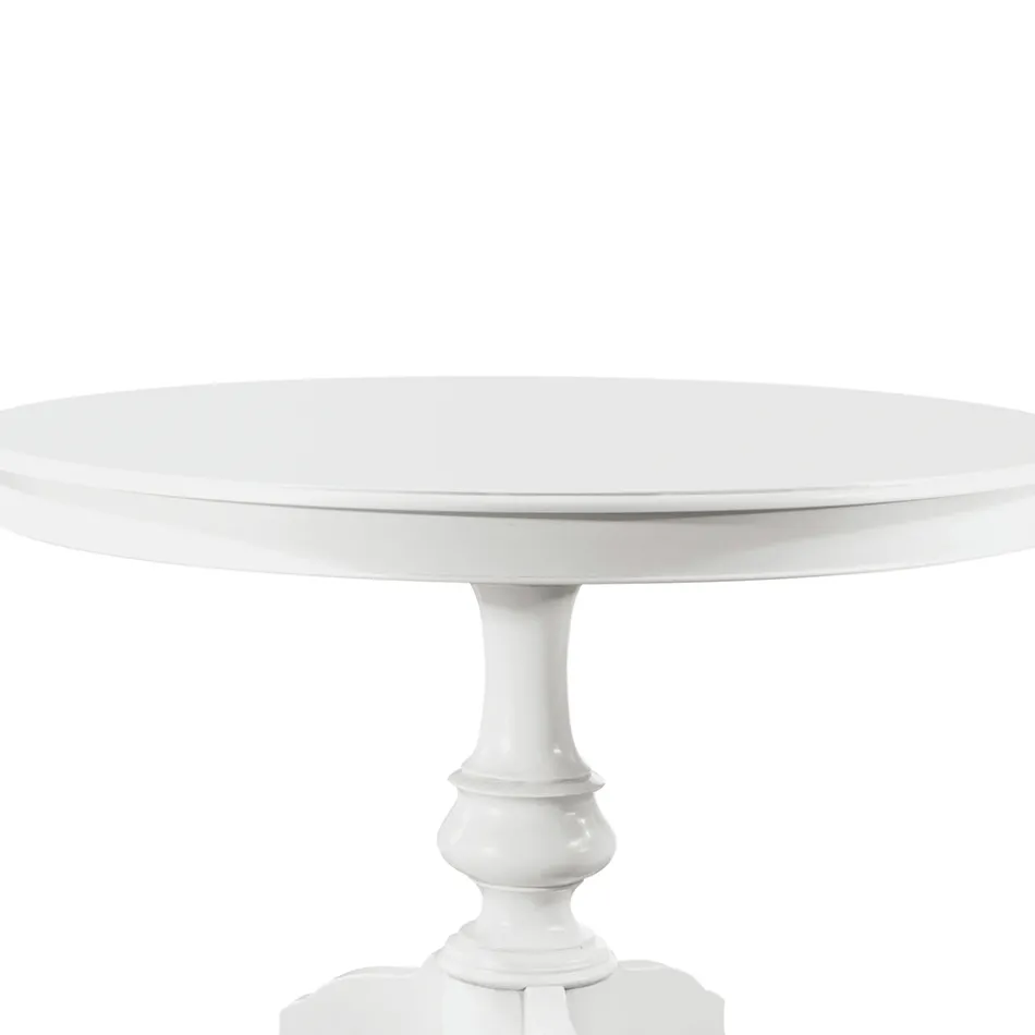 Rundt udtrækbart stuebord i træ Made in Italy - Vittoria Viadurini