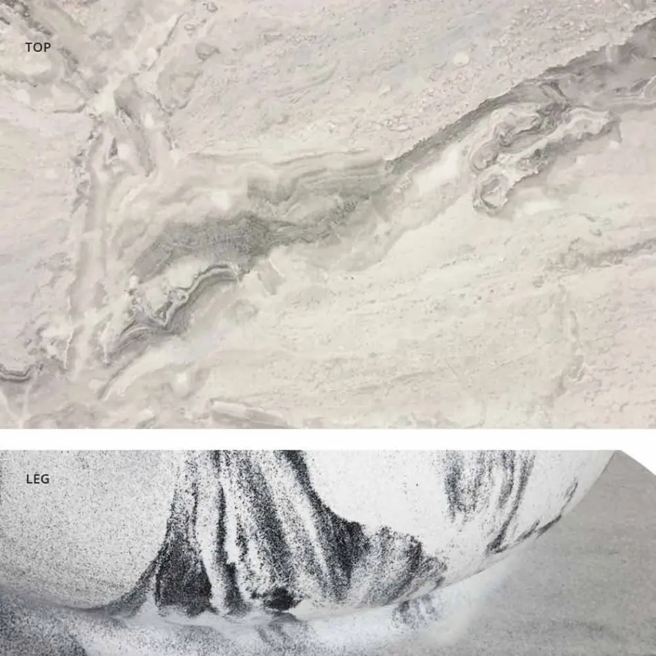 Klassisk design rundt bord, Ø140 og HPL top - Nittende århundrede af Slide Viadurini