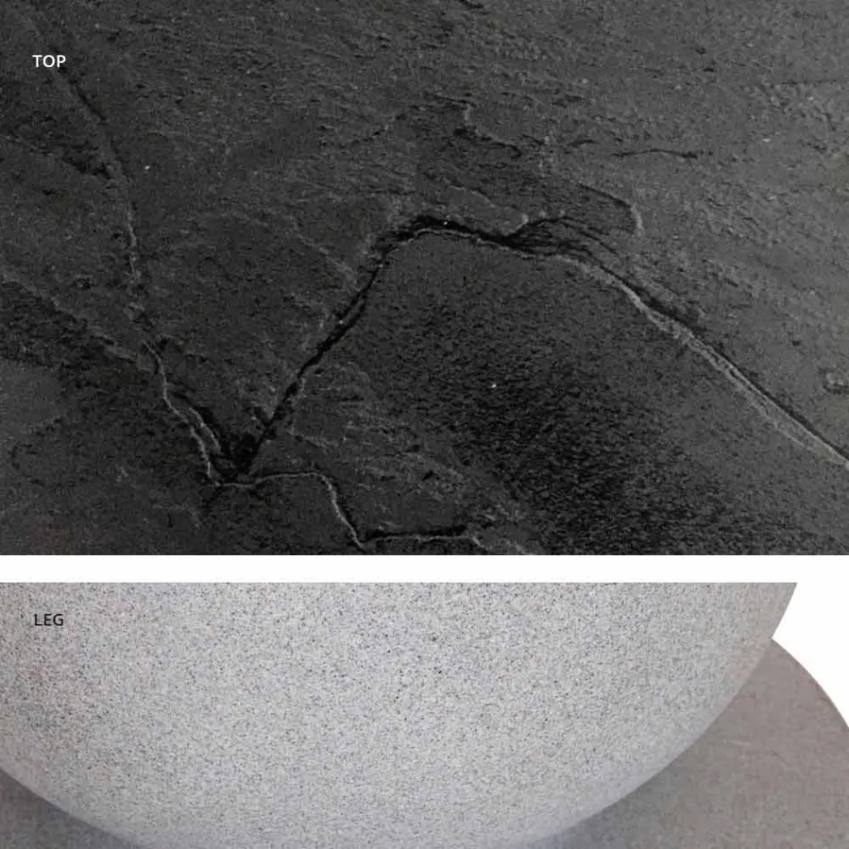 Klassisk design rundt bord, Ø140 og HPL top - Nittende århundrede af Slide Viadurini