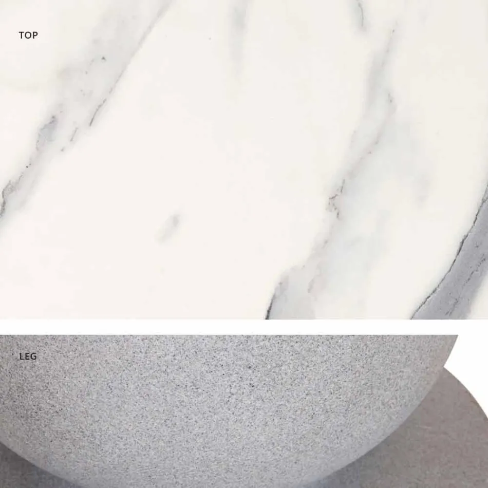 Klassisk design rundt bord, Ø140 og HPL top - Nittende århundrede af Slide Viadurini