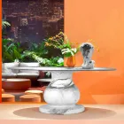 Klassisk design rundt bord, Ø140 og HPL top - Nittende århundrede af Slide Viadurini