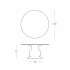Klassisk design rundt bord, Ø140 og HPL top - Nittende århundrede af Slide Viadurini
