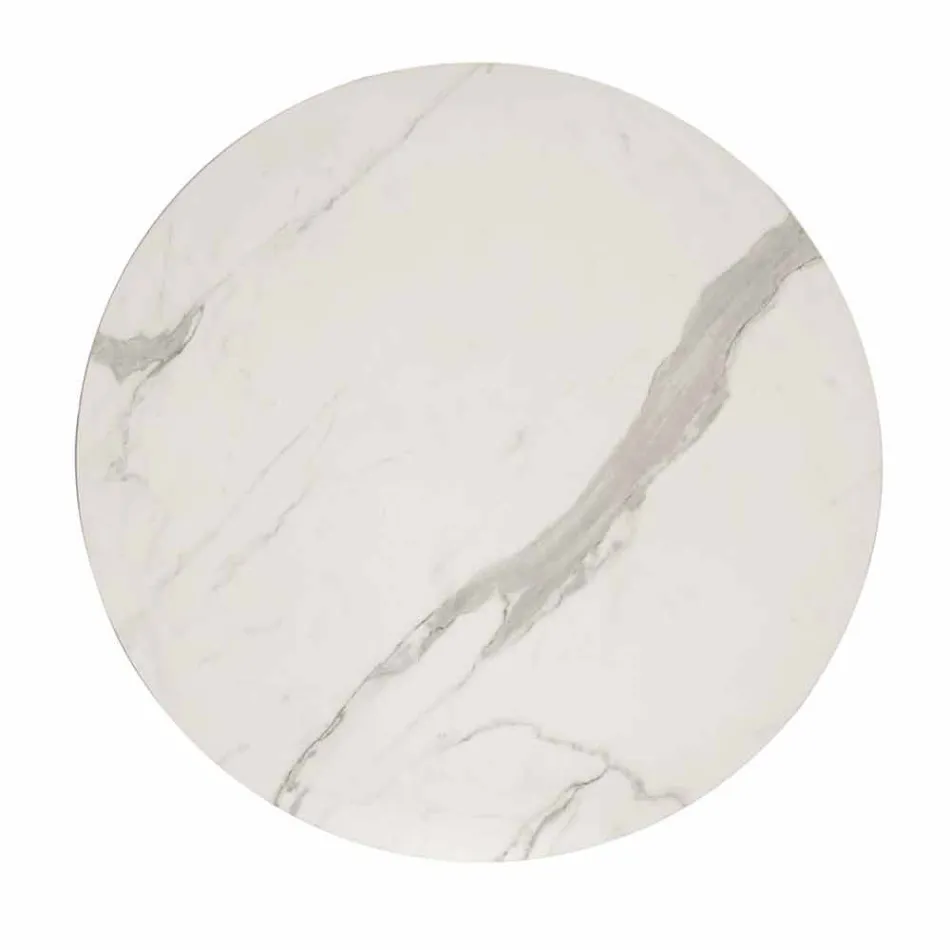 Klassisk design rundt bord, Ø140 og HPL top - Nittende århundrede af Slide Viadurini